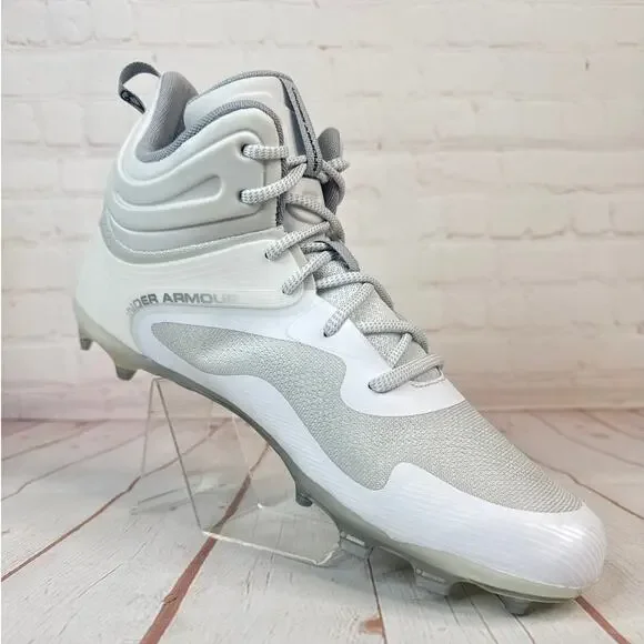 Under Armour Command MC Mid White Lacrosse Cleats Mens Size 13 (3025639-100) - Picture 2 of 10